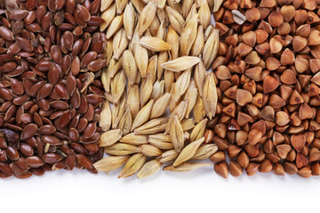 Groats isolated on white