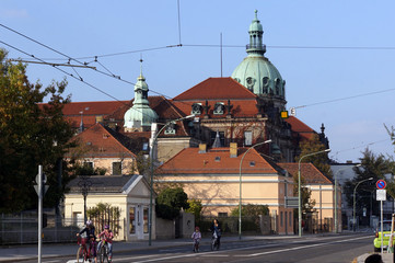 Blick vom Nauener Tor auf das Rathaus