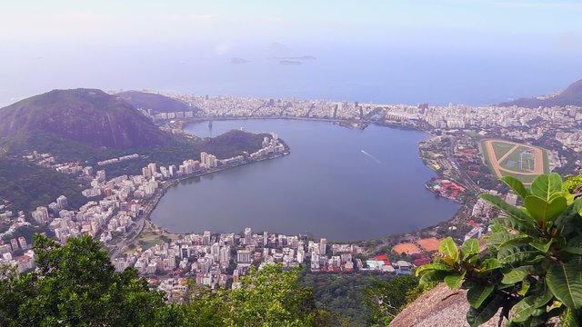 View from Corcovado mountain in Rio de Janeiro, Brazil