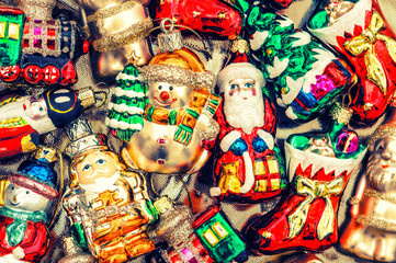 christmas tree ornaments, baubles, toys and decorations