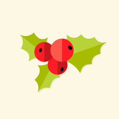 Rowan Berry Christmas Flat Icon