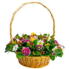 basket with flowers
