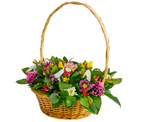 basket with flowers