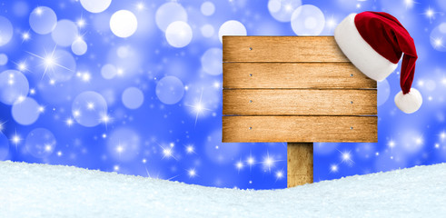 Holzschild zu Weihnachten