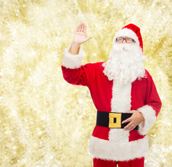 man in costume of santa claus