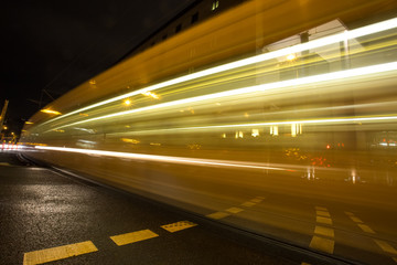 Fototapeta na wymiar subway lights at night