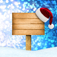 Holzschild zu Weihnachten