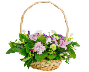 basket with flowers
