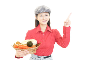 笑顔のウェイトレス