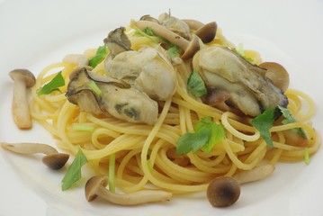 牡蠣のパスタ