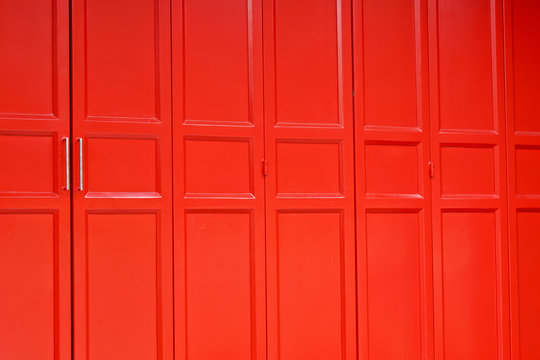 red wooden door background