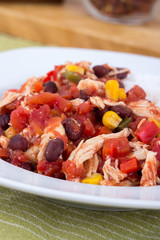 mexican chili chicken stew bowl