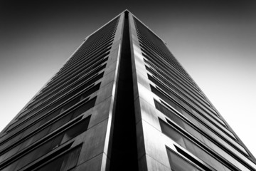 Looking up at the World Trade Center in Baltimore, Maryland.