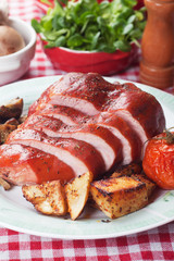Roasted christmas ham