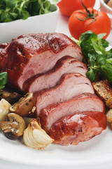 Roasted christmas ham