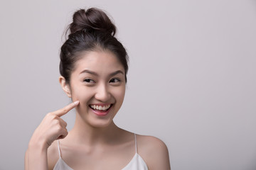 Beauty woman portrait. Skin and face care concept