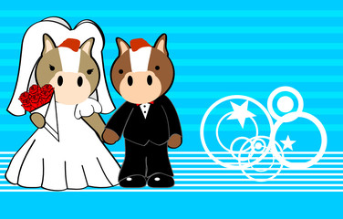 horse married cartoon background