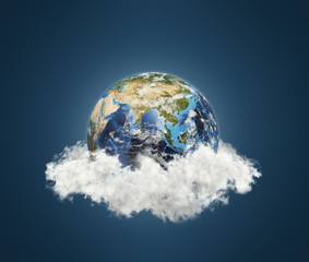 Earth among clouds.