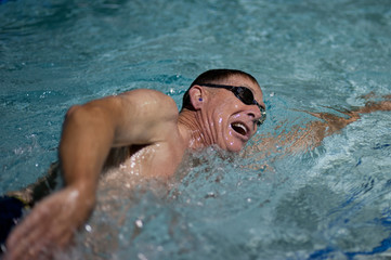 Breath and cadence of a swimmer