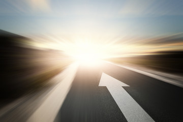 Road with arrow