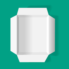 open cardboard box top view