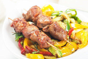Meat on skewer