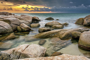 Long Exposure of Sunset at the sea