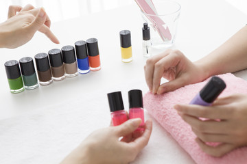 Obraz na płótnie Canvas Colorful nail polish