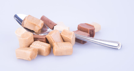 candies. caramel candies. caramel candies on a background. caram