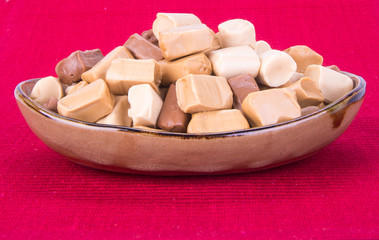 candies. caramel candies. caramel candies on a background. caram