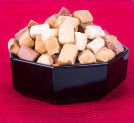 candies. caramel candies. caramel candies on a background. caram