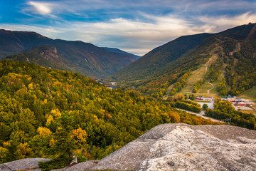 Early fall view from Bald Mountain, at Franconia Notch State Par