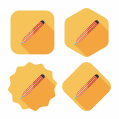 Surgical Instrument flat icon with long shadow