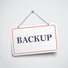 backup hanging sign