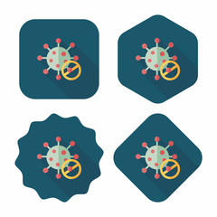 virus flat icon with long shadow