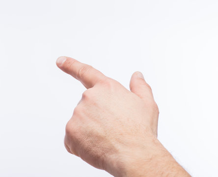 Man Clicks Forefinger