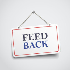 feedback hanging sign