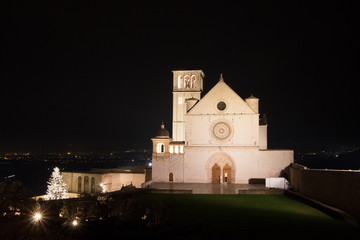 Basilica di San Francesco ad Assisi a Natale