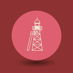 Lighthouse symbol, vector