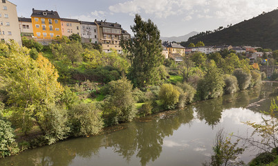 Fototapeta na wymiar Vista urbana de Ponferrada,León,España