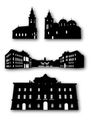 Colection of Building Silhouettes Vector