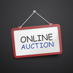 online auction hanging sign