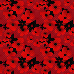 Abstract elegance seamless pattern with floral background