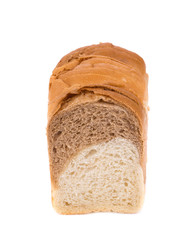 Brown white bread slice