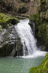 Fototapeta na wymiar small waterfall in zeleni vir trip place