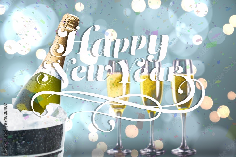 Poster composite image of elegant happy new year