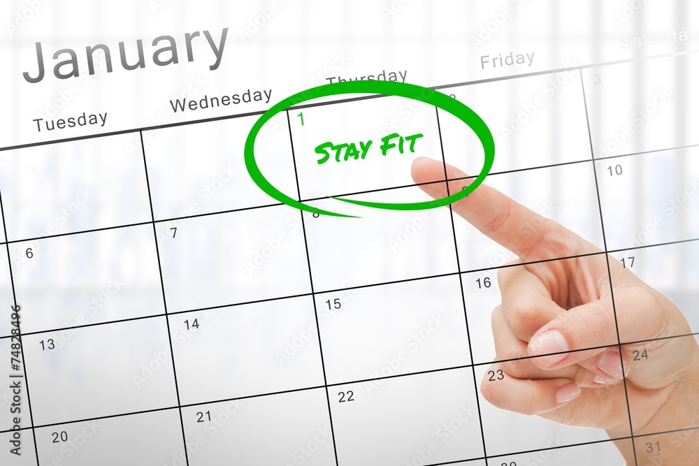 Poster composite image of new years resolutions