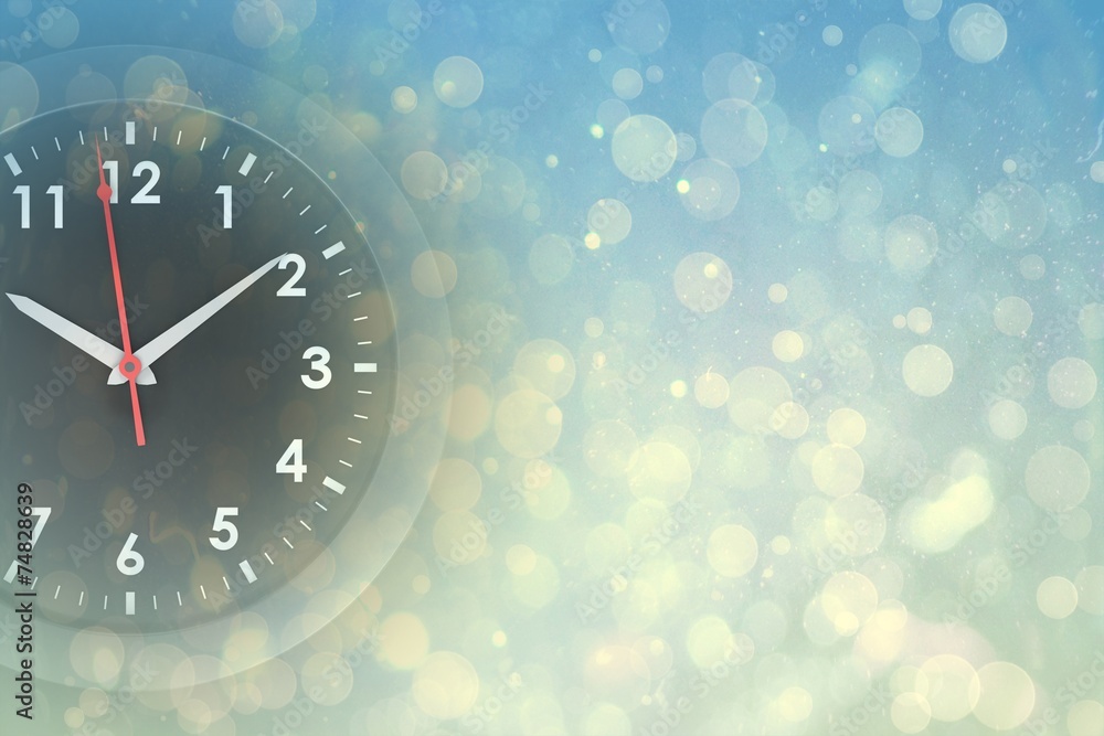 Poster composite image of black clock