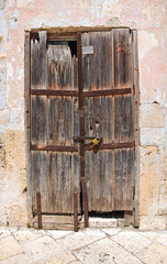 Wooden door. Altamura. Puglia. Italy.