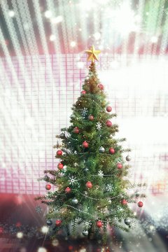 Composite image of christmas tree